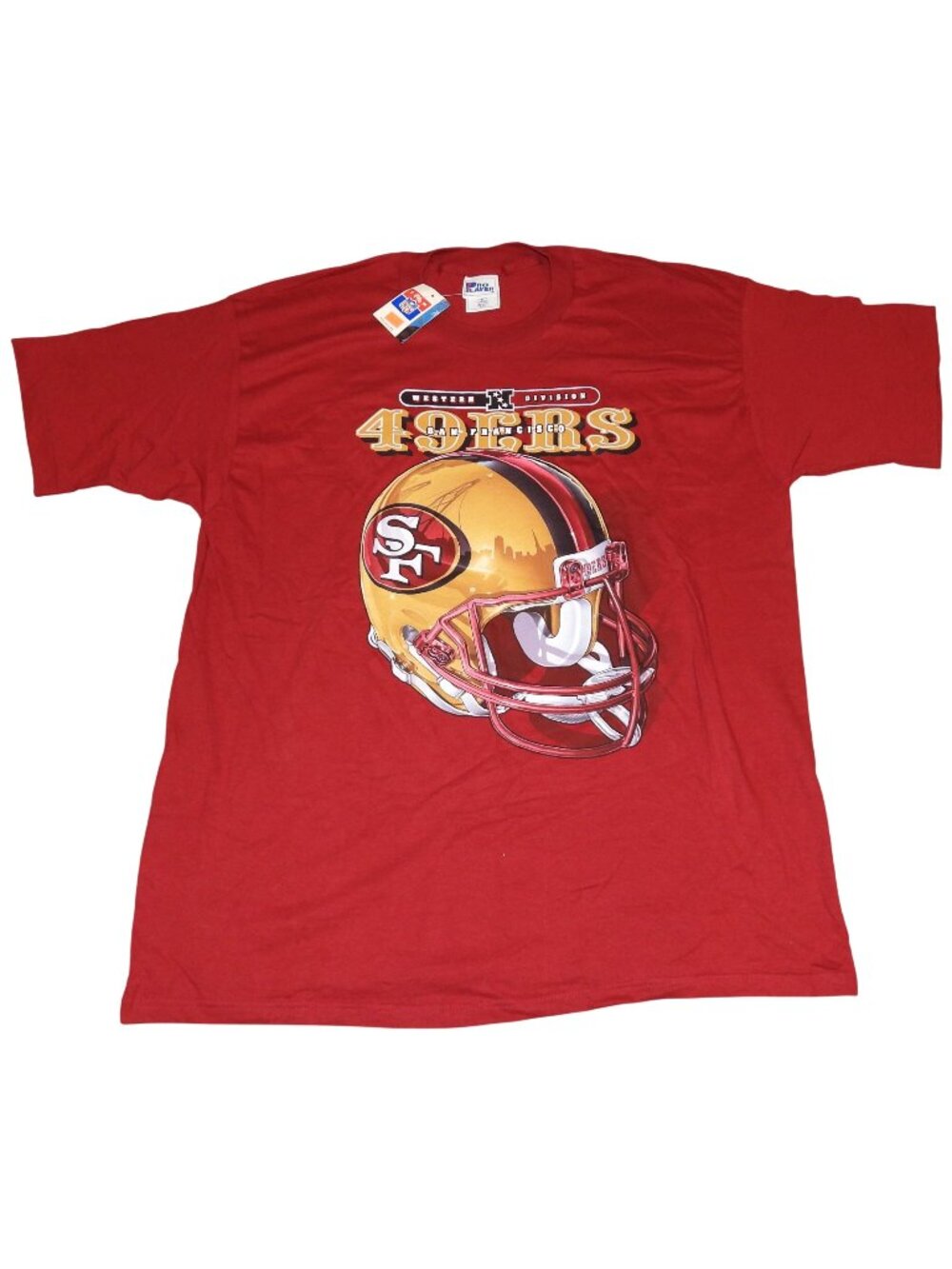 NWT Vintage 1990s Pro Player San Francisco 49ers Helmet T-Shirt XL Made in USA